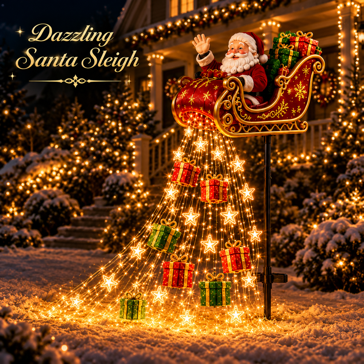 ๐ Santaโs Magic Pour โ Flowing LED Christmas Garden Light