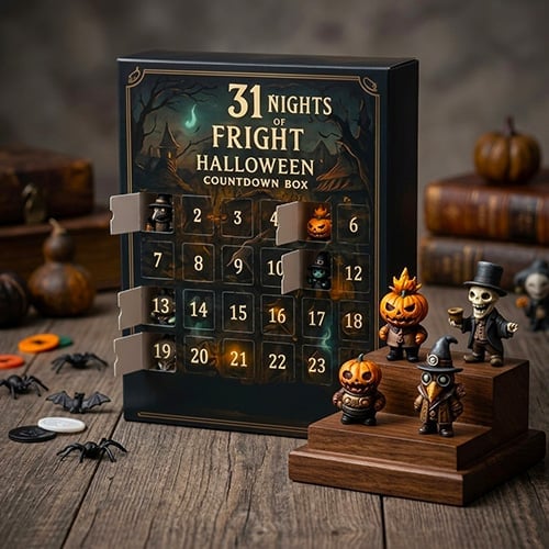 31 nights of fright halloween countdown box