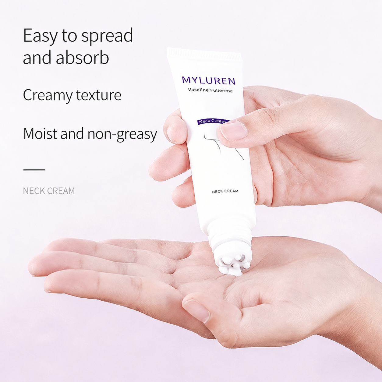 MYLUREN™ Roller Massage Neck Cream 🧴 Collagen & Hyaluronic Acid | Firms Neck, Reduces Wrinkles & Double Chin