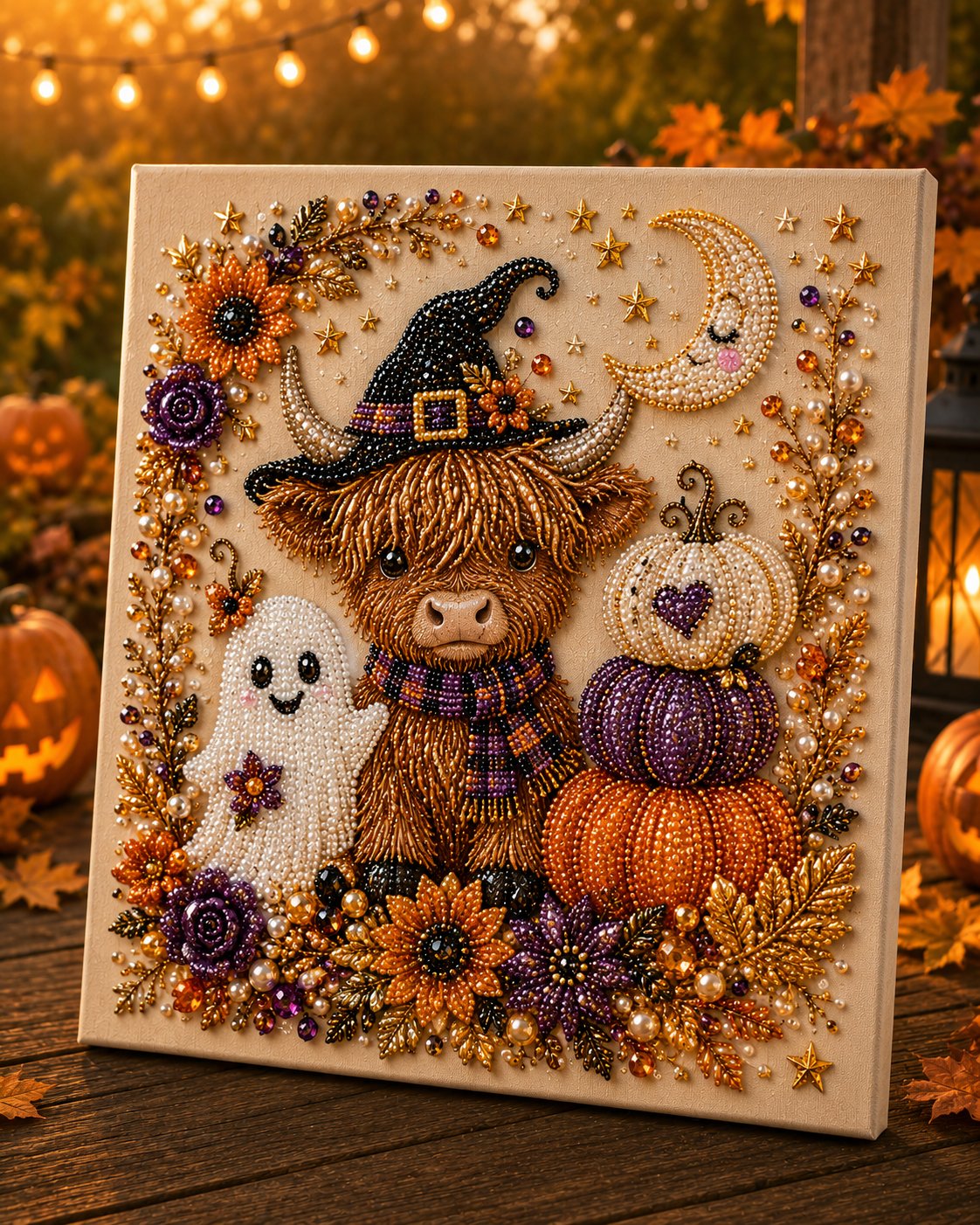 💥 Last Day 50% OFF – 👻 Halloween Pearl Art DIY Kit – Turn Tiny Pearls into Spooky-Cute Magic✨