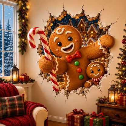 🎅Christmas Breaking Through the Wall Decal🎄