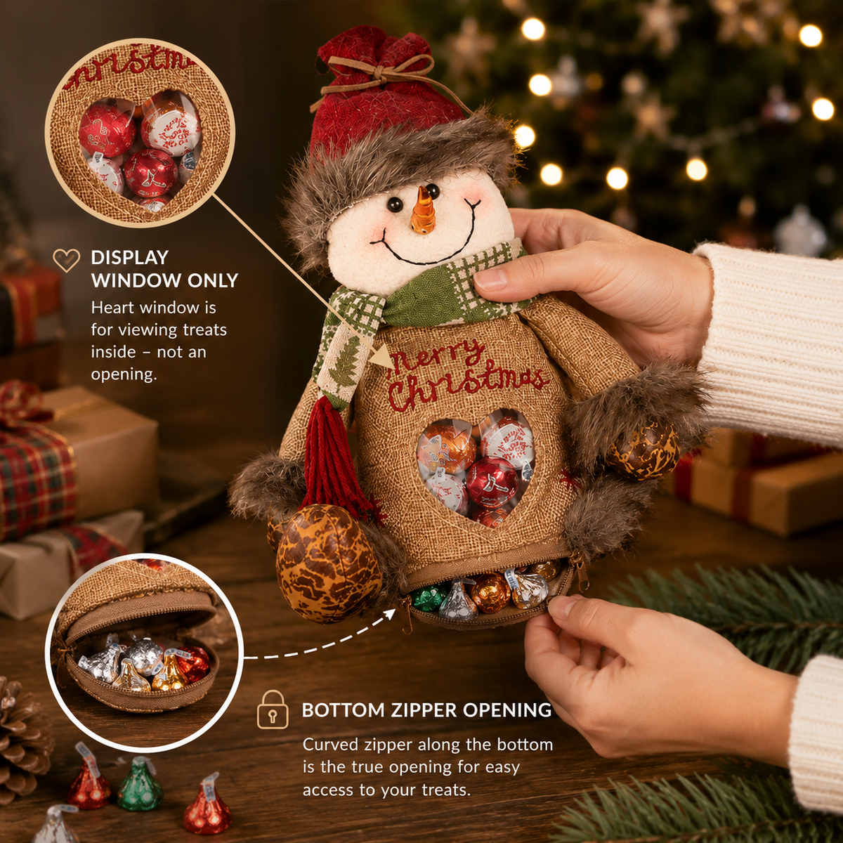 🎅Christmas gift bags with zipper closure🎁