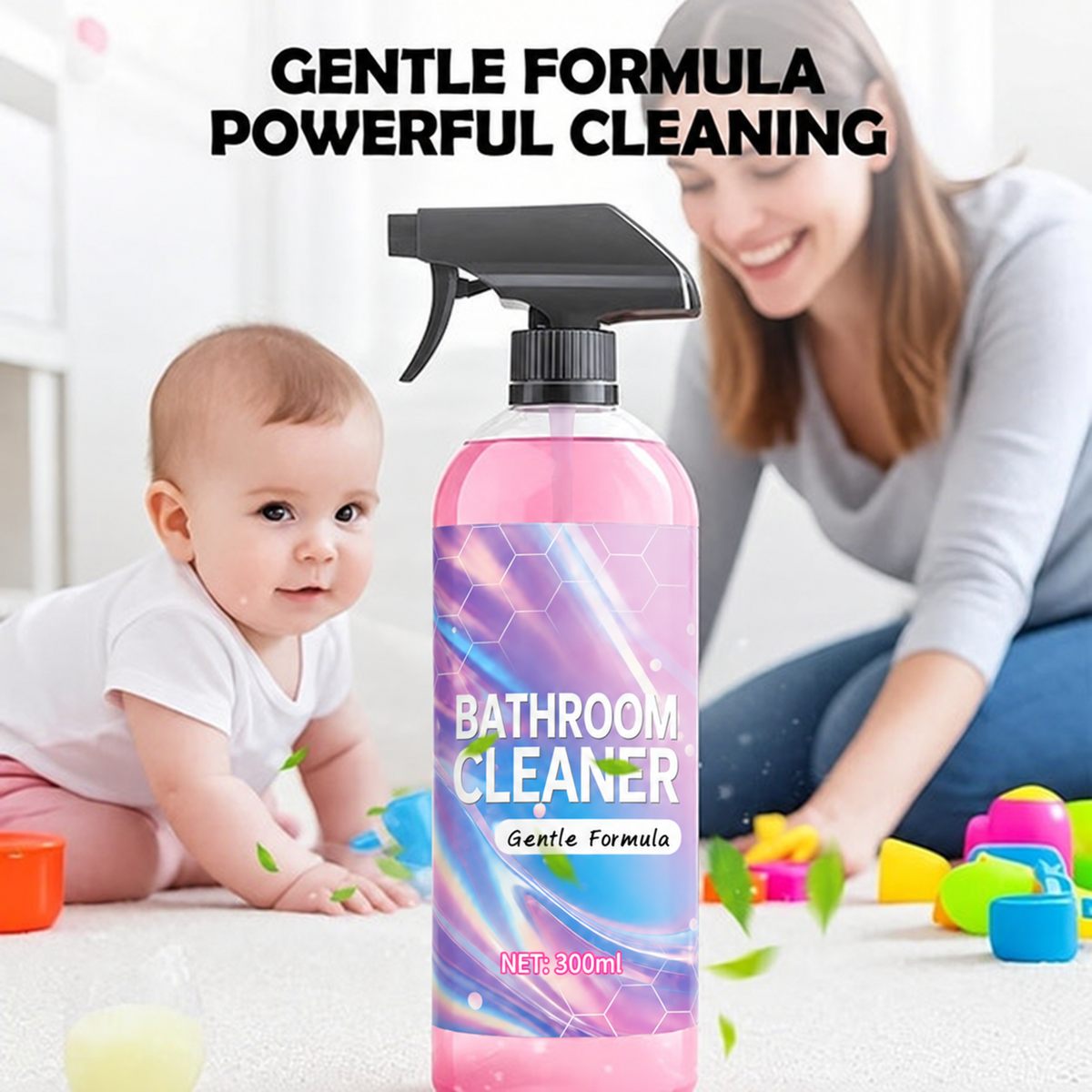 ✨ Bathroom Cleaner: Sparkle in Seconds, No Harsh Fumes