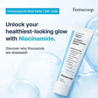 Femscoop™ Youthful Formula: Erase Dark Spots, Redness & Wrinkles with Deep Hydration (Centella, Niacinamide & Collagen)