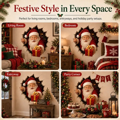 🎅Christmas Breaking Through the Wall Decal🎄