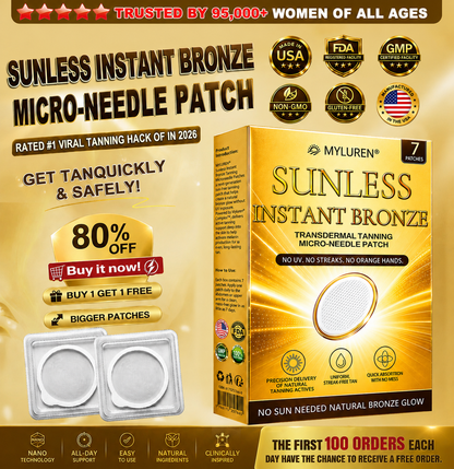 𝑶𝒇𝒇𝒊𝒄𝒊𝒂𝒍 𝑺𝒕𝒐𝒓𝒆 | ☀️☀️ MYLUREN™ 𝐒𝐮𝐧𝐥𝐞𝐬𝐬 𝐈𝐧𝐬𝐭𝐚𝐧𝐭 𝐁𝐫𝐨𝐧𝐳𝐞 𝐓𝐚𝐧𝐧𝐢𝐧𝐠 𝐌𝐢𝐜𝐫𝐨𝐧𝐞𝐞𝐝𝐥𝐞 𝐏𝐚𝐭𝐜𝐡 🇺🇸 (𝐉𝐮𝐬𝐭 𝐨𝐧𝐜𝐞 𝐚 𝐝𝐚𝐲) 𝐕𝐢𝐬𝐢𝐛𝐥𝐞 𝐁𝐫𝐨𝐧𝐳𝐞 𝐆𝐥𝐨𝐰 𝐢𝐧 𝟕 𝐃𝐚𝐲𝐬 ✅ 𝐍𝐨 𝐔𝐕, 𝐍𝐨 𝐎𝐫𝐚𝐧𝐠𝐞, 𝐍𝐨 𝐒𝐭𝐫𝐞𝐚𝐤𝐬, 𝐍𝐨 𝐃𝐇𝐀, 𝐍𝐨 𝐌𝐞𝐬𝐬.