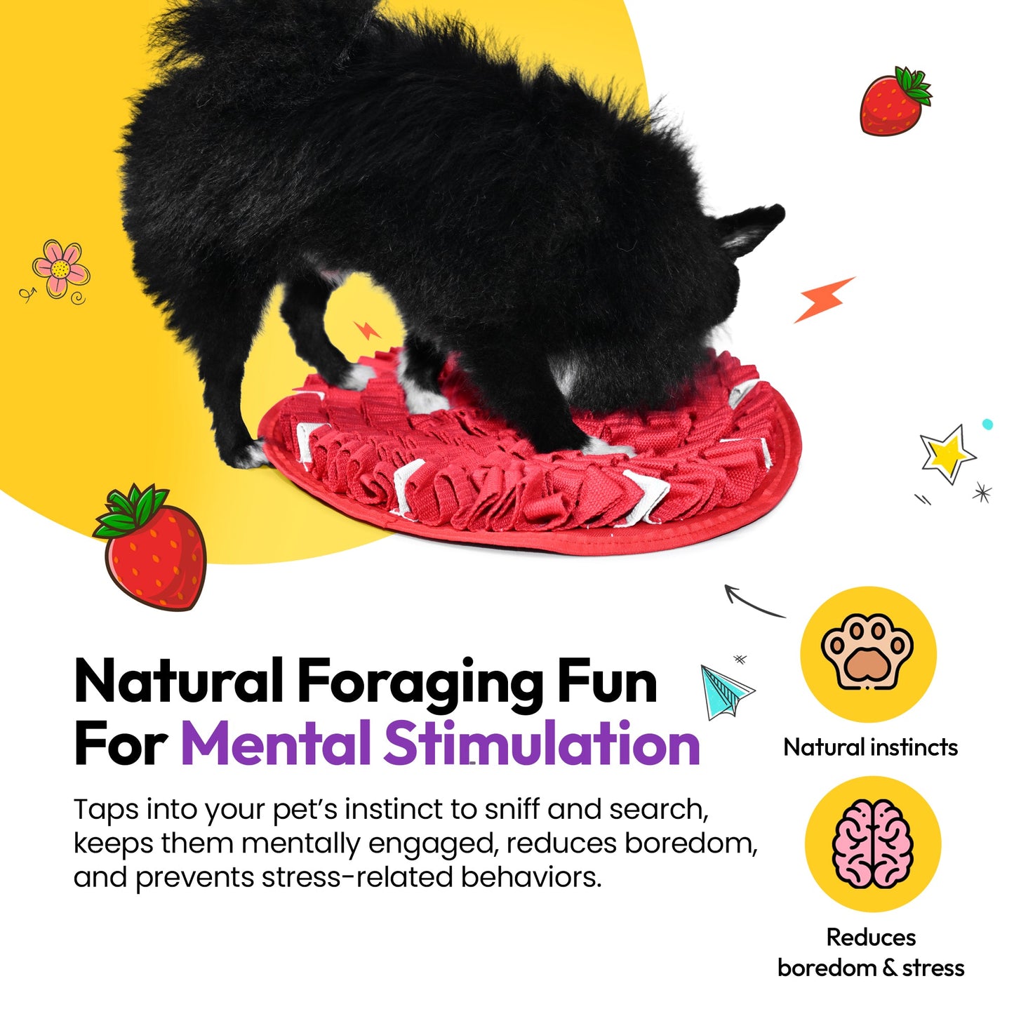 Snuffle Mat for Natural Nose Work & Mental Stimulation