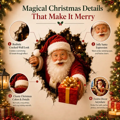 🎅Christmas Breaking Through the Wall Decal🎄