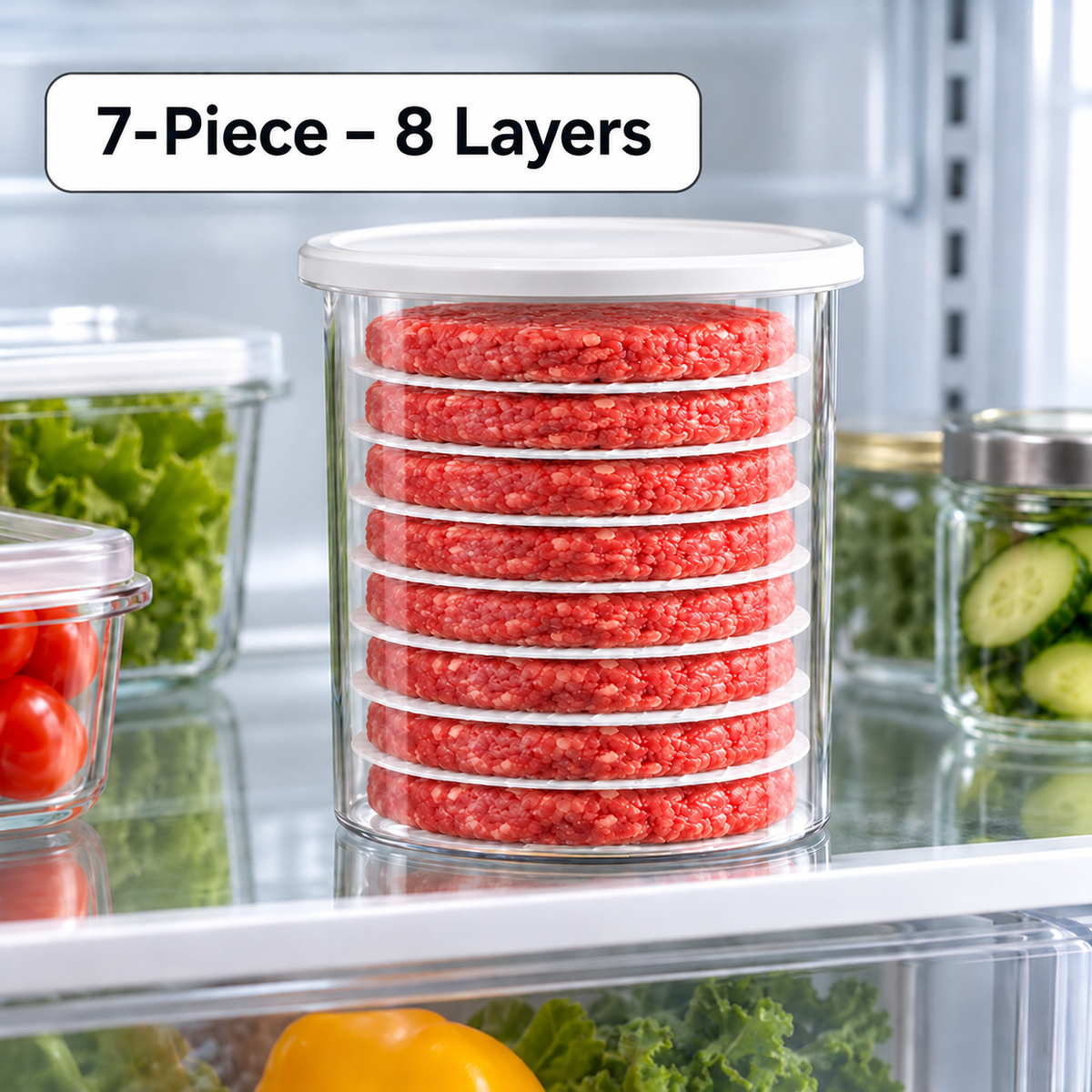 🍔Burger Patty Press & Storage Set | Prep, Stack & Chill