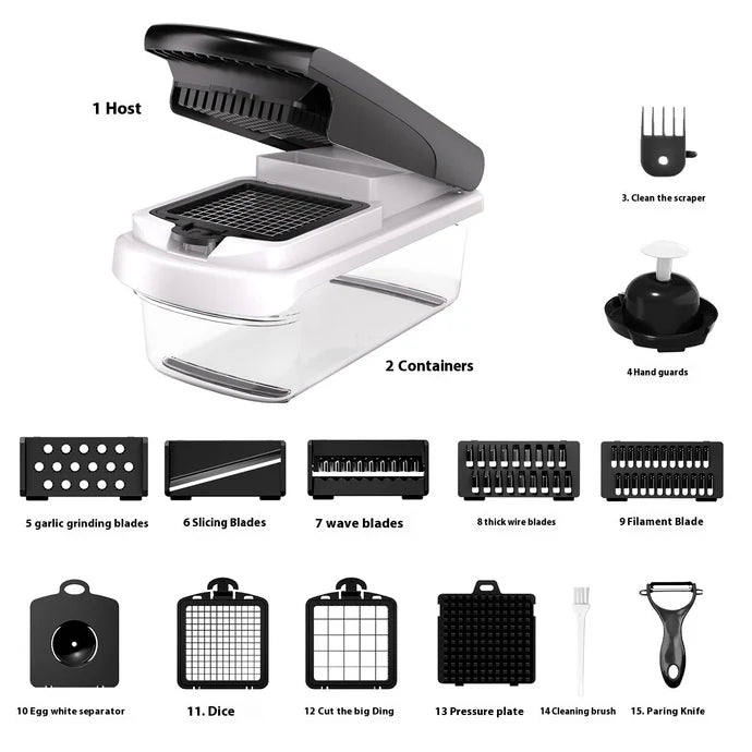 🥗 14-in-1 Vegetable Chopper