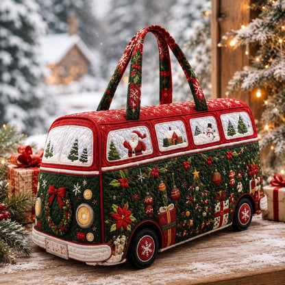 Handmade Christmas Quilted Tote Bag