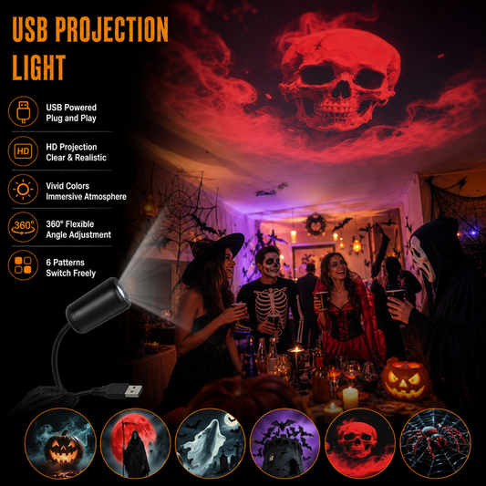 Plug-&-Play HD Projector – Multiple Themes & Stunning Scenes