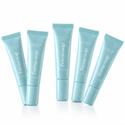 Femscoop Soothing Prep Lip Mask | Gentle Peel-Off Lip Mask for Dead Skin & Flakes | Cooling Korean Lip Care for Makeup Prep