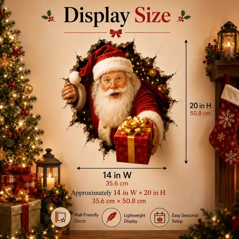 🎅Christmas Breaking Through the Wall Decal🎄