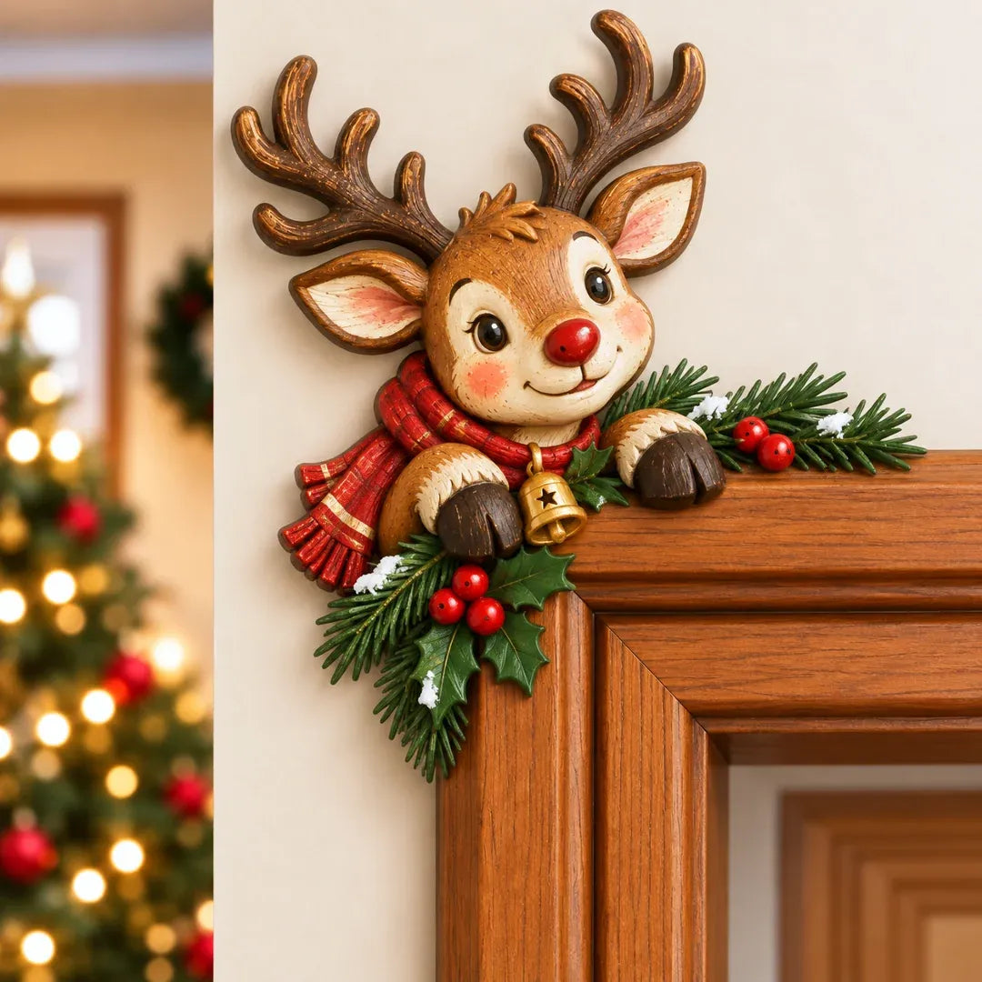 🎄3D Christmas Peekaboo Door Frame Decor – 8 Festive Designs ✨