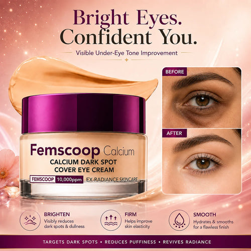 Femscoop Korean Calcium Eye Cream: Visibly Erase Stubborn Dark Spots, Puffy Eye Bags & Dark Circles—Claim Your 50% OFF Today Before It’s Gone!