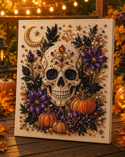 💥 Last Day 50% OFF – 👻 Halloween Pearl Art DIY Kit – Turn Tiny Pearls into Spooky-Cute Magic✨