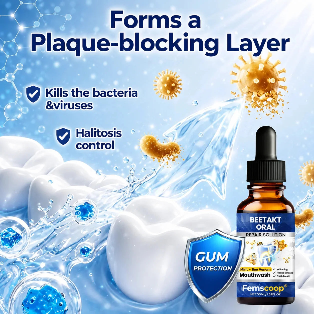 Femscoop® BeeTakt Oral Repair Solution – Anti-Plaque, Stain Removal & Cavity Care