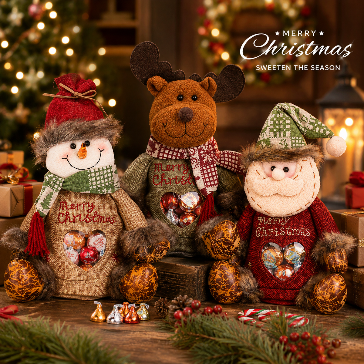 🎅Christmas gift bags with zipper closure🎁