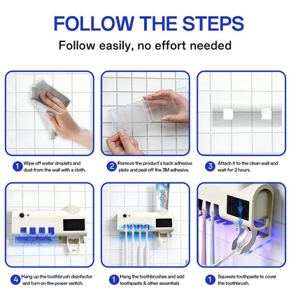 🦷Wall-Mounted UV Toothbrush Sanitizer & Holder✨