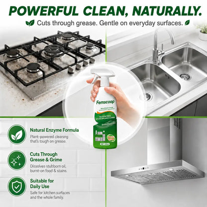 Discover the Femscoop Difference: Tough on Grease, Kind to Your Home.