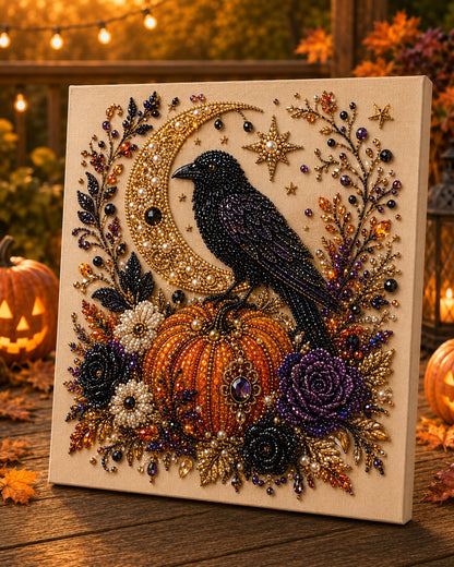 💥 Last Day 50% OFF – 👻 Halloween Pearl Art DIY Kit – Turn Tiny Pearls into Spooky-Cute Magic✨