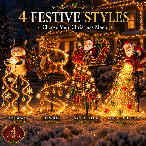 🎁 Santa’s Magic Pour – Flowing LED Christmas Garden Light