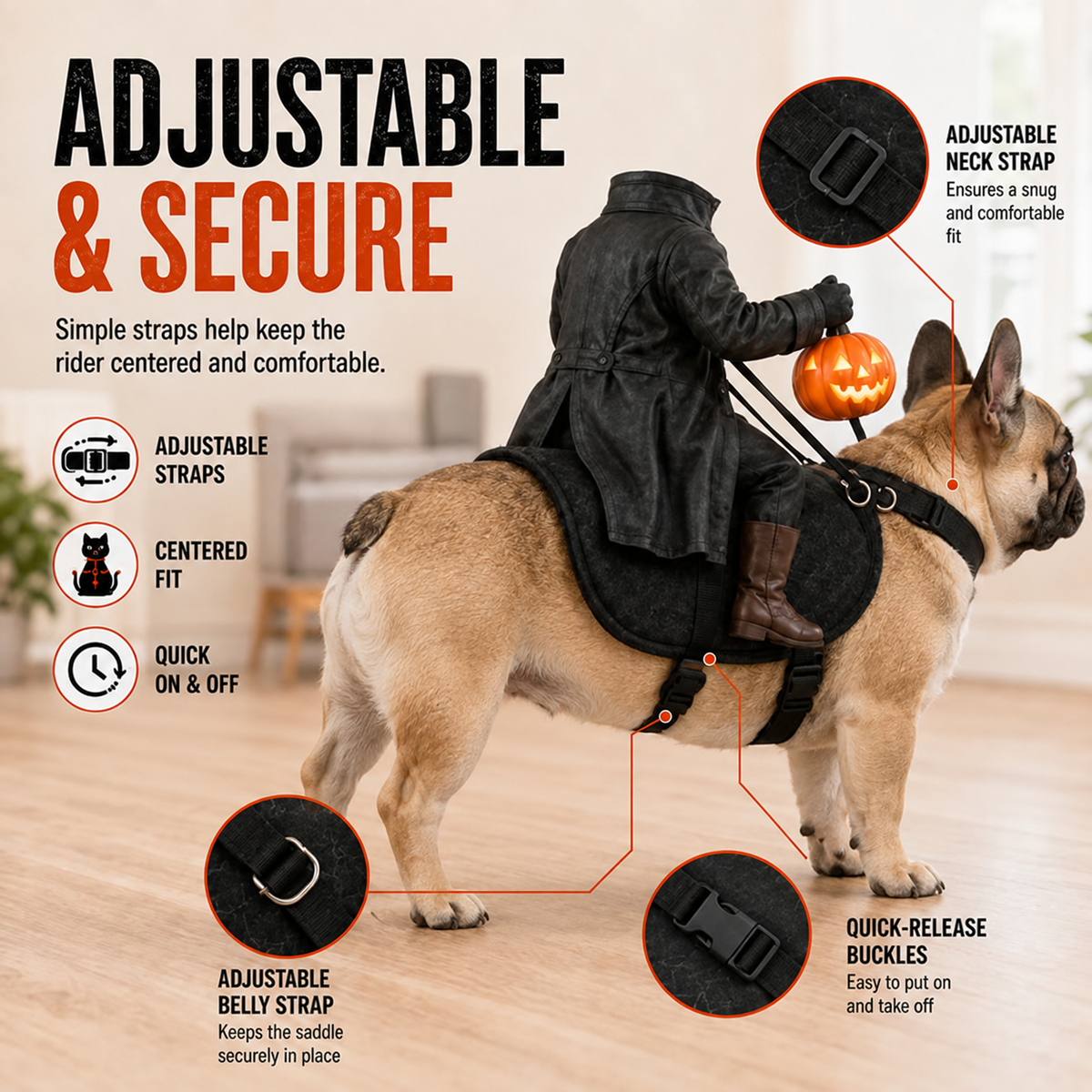 🎃The Headless Horseman Rider Pet Costume🐾