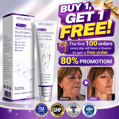 MYLUREN™ Roller Massage Neck Cream 🧴 Collagen & Hyaluronic Acid | Firms Neck, Reduces Wrinkles & Double Chin