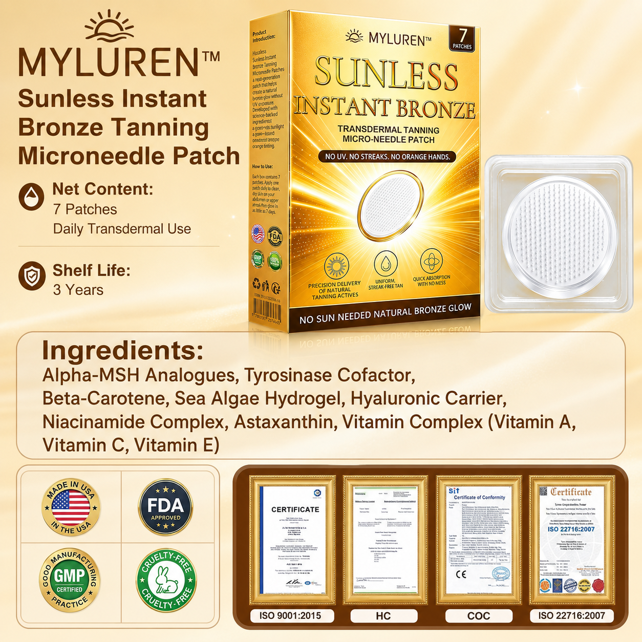 𝑶𝒇𝒇𝒊𝒄𝒊𝒂𝒍 𝑺𝒕𝒐𝒓𝒆 | ☀️☀️ MYLUREN™ 𝐒𝐮𝐧𝐥𝐞𝐬𝐬 𝐈𝐧𝐬𝐭𝐚𝐧𝐭 𝐁𝐫𝐨𝐧𝐳𝐞 𝐓𝐚𝐧𝐧𝐢𝐧𝐠 𝐌𝐢𝐜𝐫𝐨𝐧𝐞𝐞𝐝𝐥𝐞 𝐏𝐚𝐭𝐜𝐡 🇺🇸 (𝐉𝐮𝐬𝐭 𝐨𝐧𝐜𝐞 𝐚 𝐝𝐚𝐲) 𝐕𝐢𝐬𝐢𝐛𝐥𝐞 𝐁𝐫𝐨𝐧𝐳𝐞 𝐆𝐥𝐨𝐰 𝐢𝐧 𝟕 𝐃𝐚𝐲𝐬 ✅ 𝐍𝐨 𝐔𝐕, 𝐍𝐨 𝐎𝐫𝐚𝐧𝐠𝐞, 𝐍𝐨 𝐒𝐭𝐫𝐞𝐚𝐤𝐬, 𝐍𝐨 𝐃𝐇𝐀, 𝐍𝐨 𝐌𝐞𝐬𝐬.