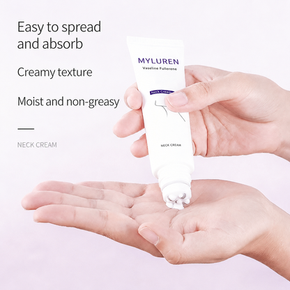 MYLUREN™ Roller Massage Neck Cream 🧴 Collagen & Hyaluronic Acid | Firms Neck, Reduces Wrinkles & Double Chin
