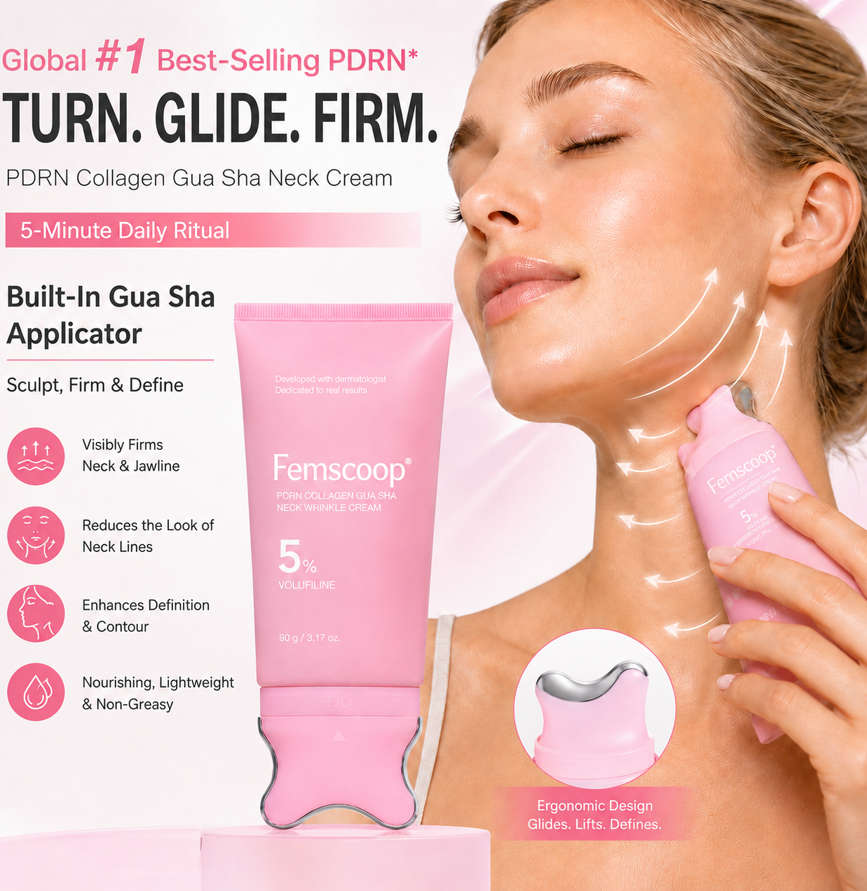 [NEW] PDRN Collagen Gua Sha Anti-Wrinkle Neck Cream