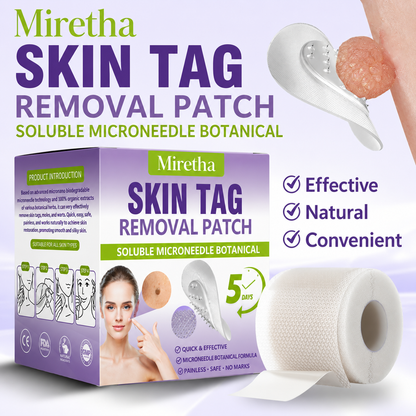 Miretha™Soluble Microneedle Botanical Skin Tag Removal Patch