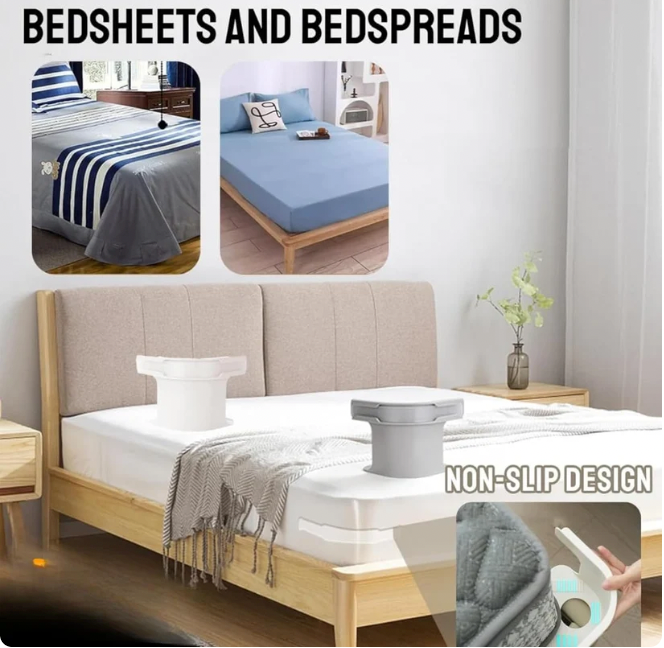 Invisible Bed Sheet Holders – Non-Slip Corner Fasteners for Deep Mattresses 🛌