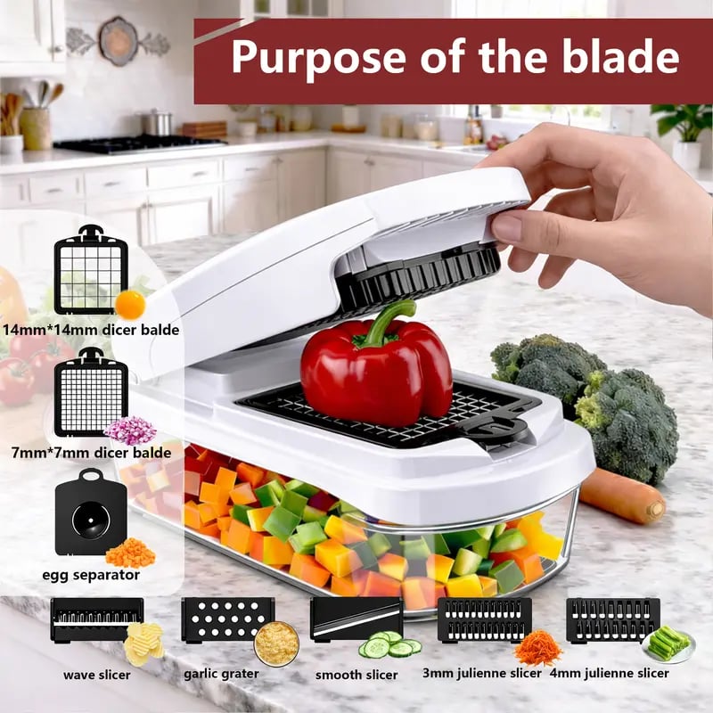 🥗 14-in-1 Vegetable Chopper