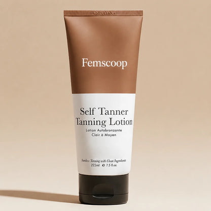 Femscoop Streak-Free Self-Tanning Lotion: Achieve a Flawless, Hydrated Golden Glow Without the Orange Tint or Patchy Mess