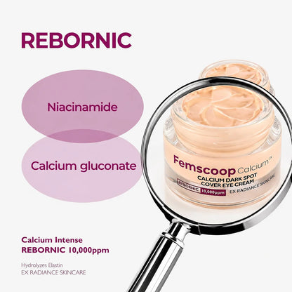 Femscoop Korean Calcium Eye Cream: Visibly Erase Stubborn Dark Spots, Puffy Eye Bags & Dark Circles—Claim Your 50% OFF Today Before It’s Gone!