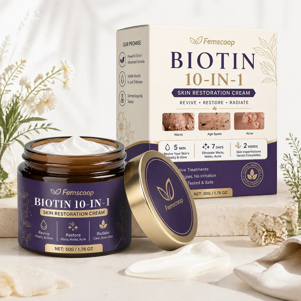 Femscoop® Biotin 10-in-1 Skin Restoration Cream