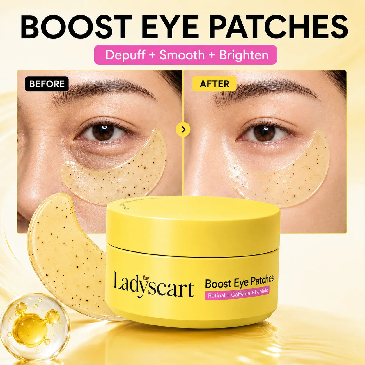 Ladyscart® Eye Care: Maximum Strength Against Bags & Dark Circles, 100% Gentle 🛡️💖