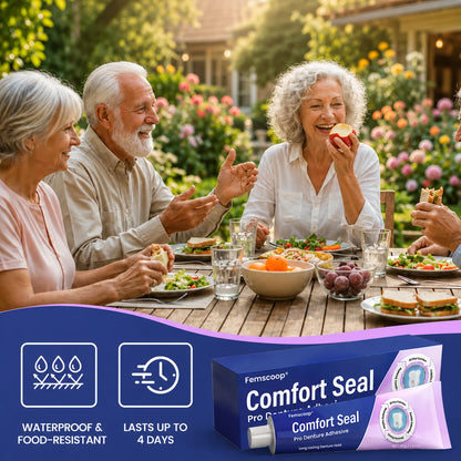🔥 LIMITED SPECIAL OFFER 🔥 Femscoop® Comfort Seal Pro Denture Adhesive🦷💜FDA Certified (Clinically Proven 96- Hour Lock Hold for Secure, Comfortable & Zinc-Free Denture Fit)