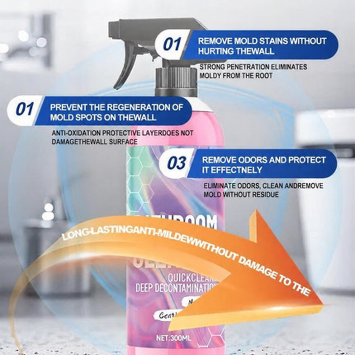 ✨ Bathroom Cleaner: Sparkle in Seconds, No Harsh Fumes