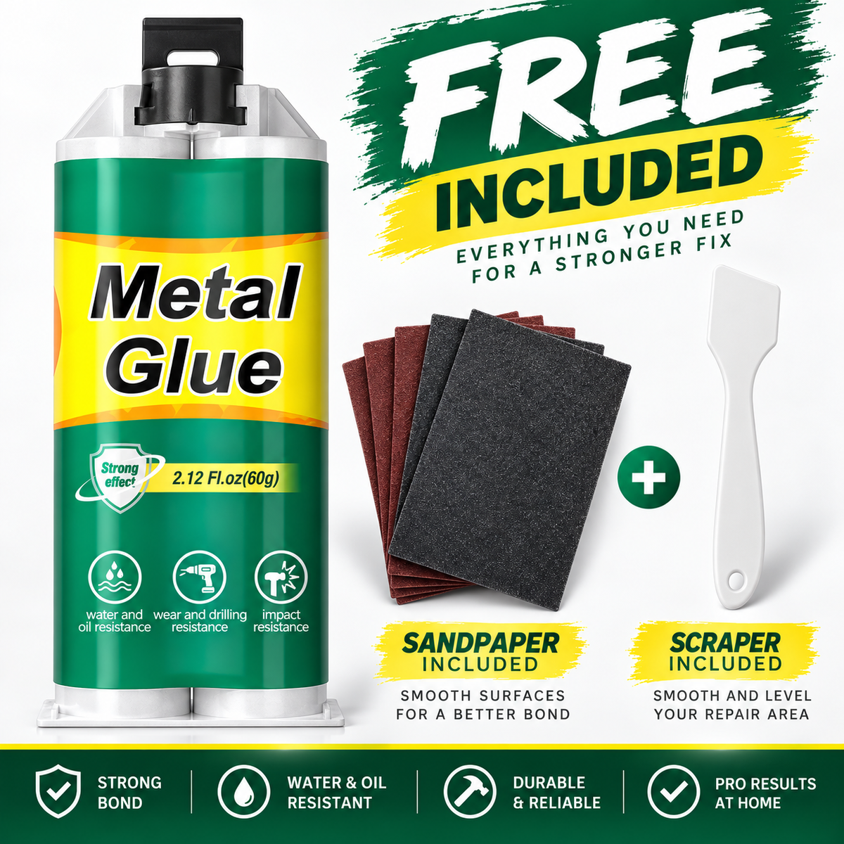 High-Strength 2-Part Metal Repair Epoxy