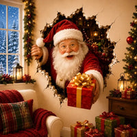 🎅Christmas Breaking Through the Wall Decal🎄