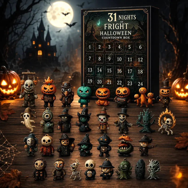 31 nights of fright halloween countdown box
