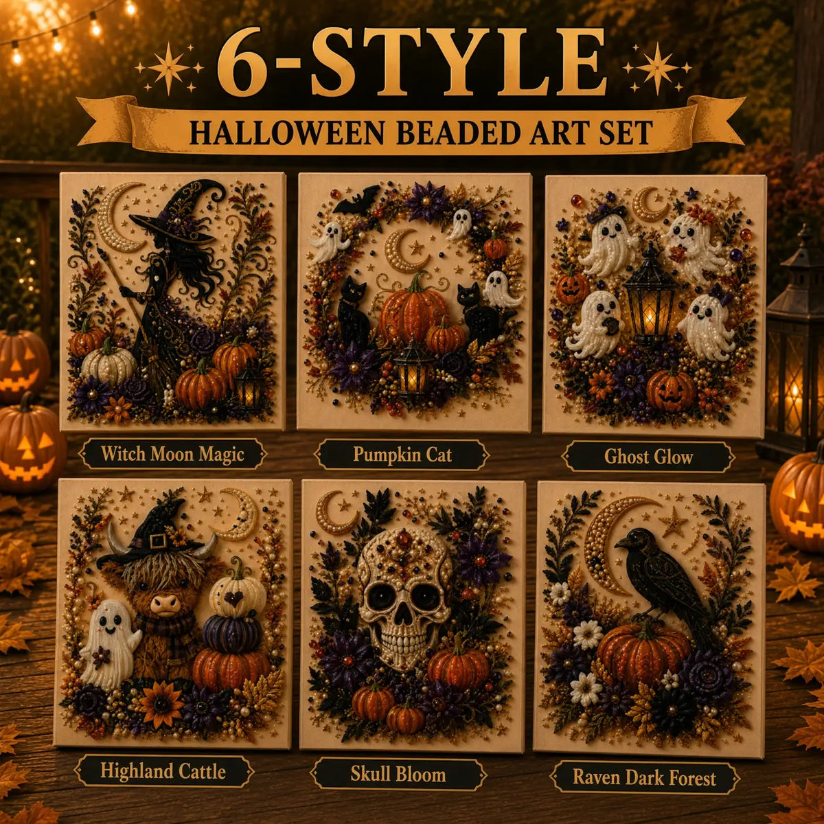 🎄🎃Halloween + Christmas Pearl Art DIY Kits