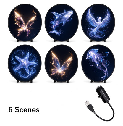 Plug-&-Play HD Projector – Multiple Themes & Stunning Scenes