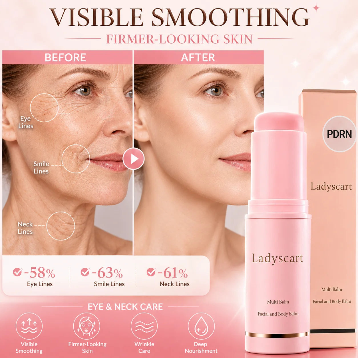 Ladyscart PDRN Collagen Multi-Balm | Advanced Anti-Aging & Total Wrinkle Eraser