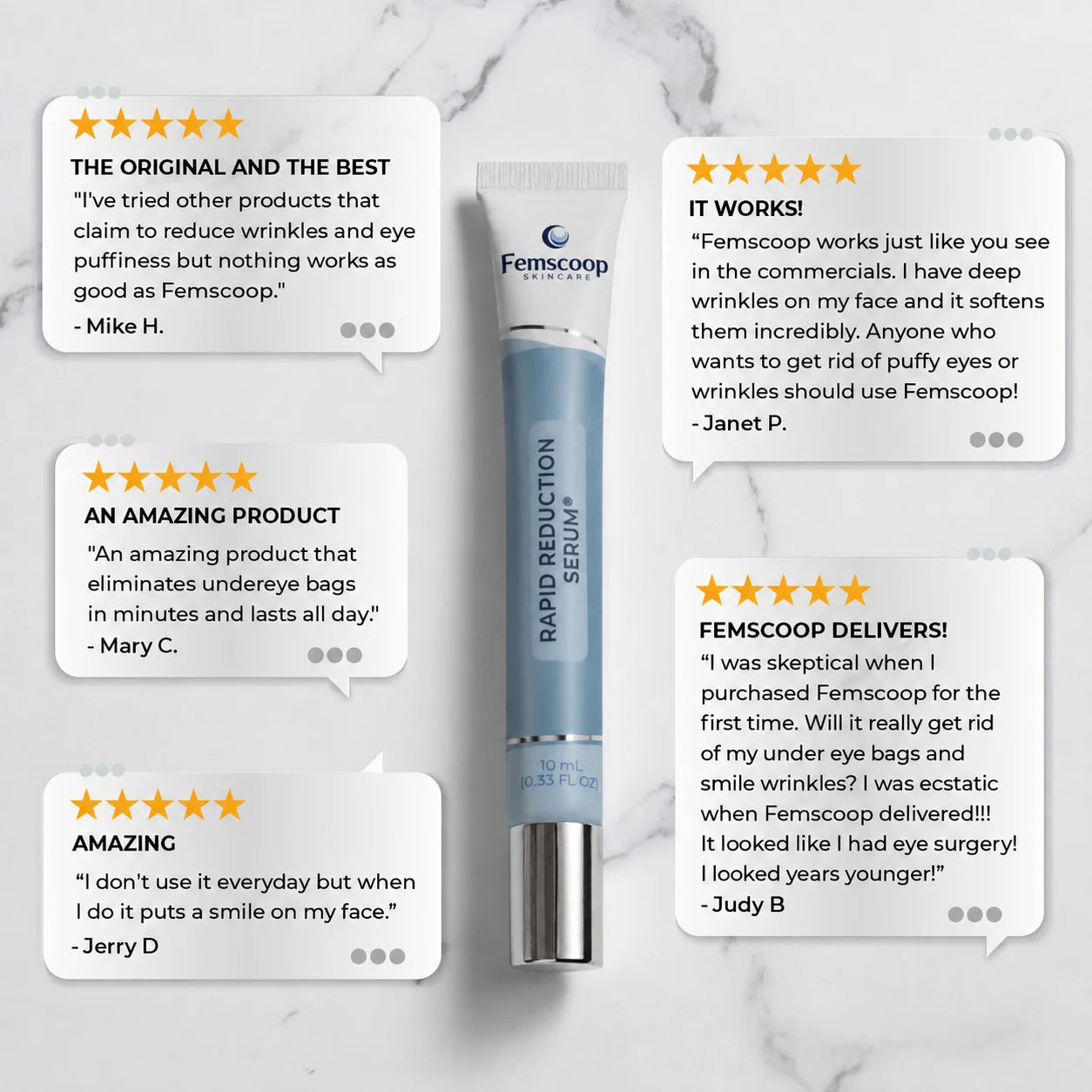 Femscoop Rapid Reduction Serum: Banish Heavy Eye Bags and Fine Lines in 10 Minutes Flat