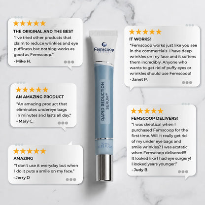 Femscoop Rapid Reduction Serum: Banish Heavy Eye Bags and Fine Lines in 10 Minutes Flat