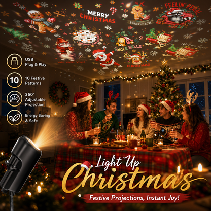 Plug-&-Play HD Projector – Multiple Themes & Stunning Scenes